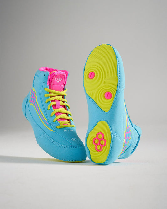 RUDIS Ninety-5 Adult Wrestling Shoes - Neon Tsunami
