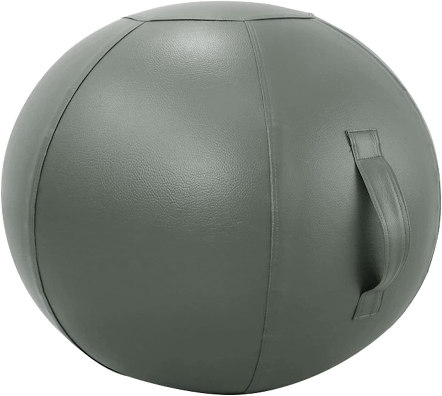 Sitting Ball Chair for Office Pilates Exercise Yoga Ball with Cover for Balance Stability Fitness Ergonomic Posture Exercise Ball Seat with Handle and Pump,Gold,29.5In