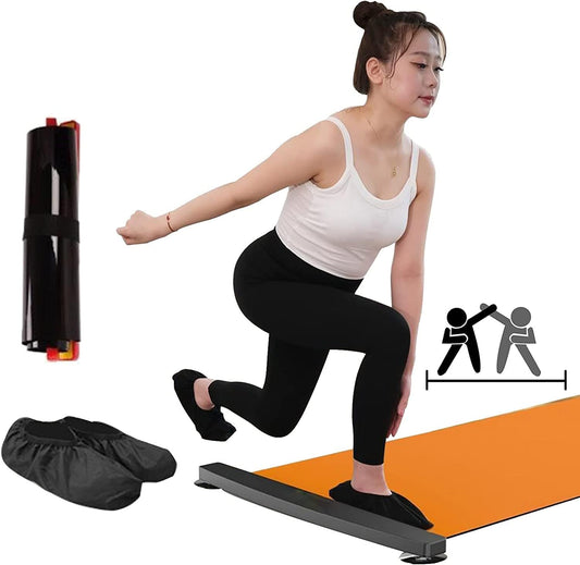 Ski Simulator 55.12In Pelvic Floor Muscle Trainer Portable Slide Board Treadmill with Suction Cups for Glutes Core Muscles Fitness Training Cardio Workout Tone Legs ( Color : Suction Cup Style , Size