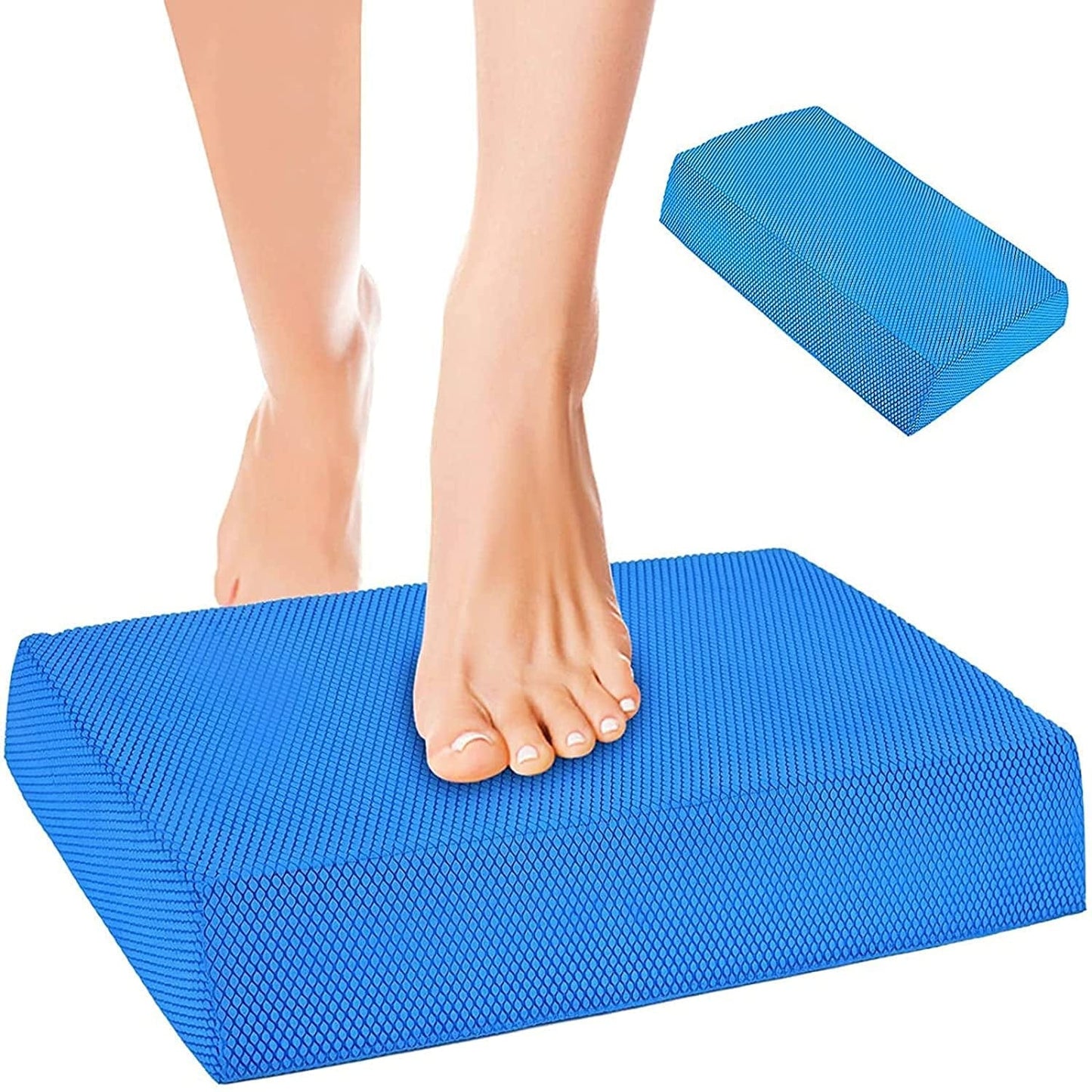 Small Balance Board, Exercise Balance Pad, Yoga Mat Thick, Non-Slip Foam Pad, Yoga Mats for Balance Exercise Stability Workout, Knee Pads Trainer for Physical Therapy Strength Training Ankle Exercises