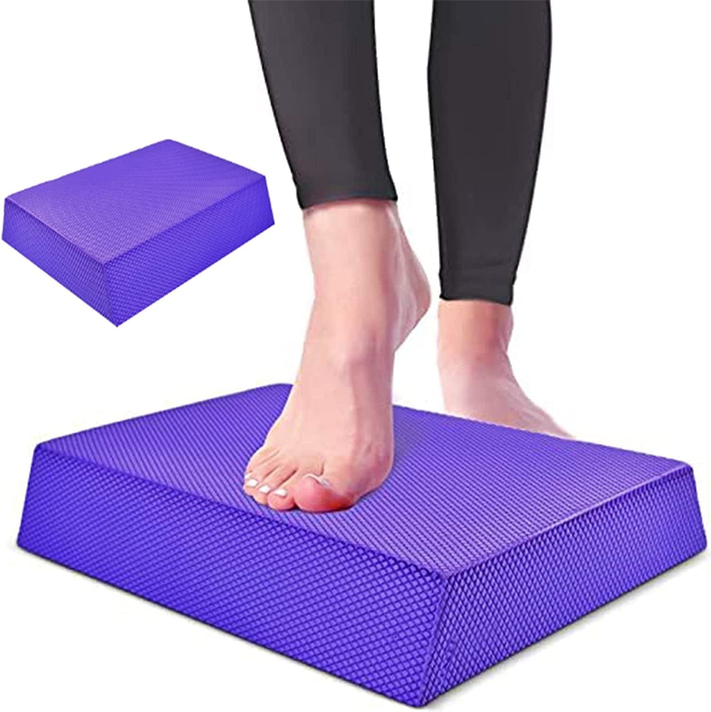 Small Balance Board, Exercise Balance Pad, Yoga Mat Thick, Non-Slip Foam Pad, Yoga Mats for Balance Exercise Stability Workout, Knee Pads Trainer for Physical Therapy Strength Training Ankle Exercises