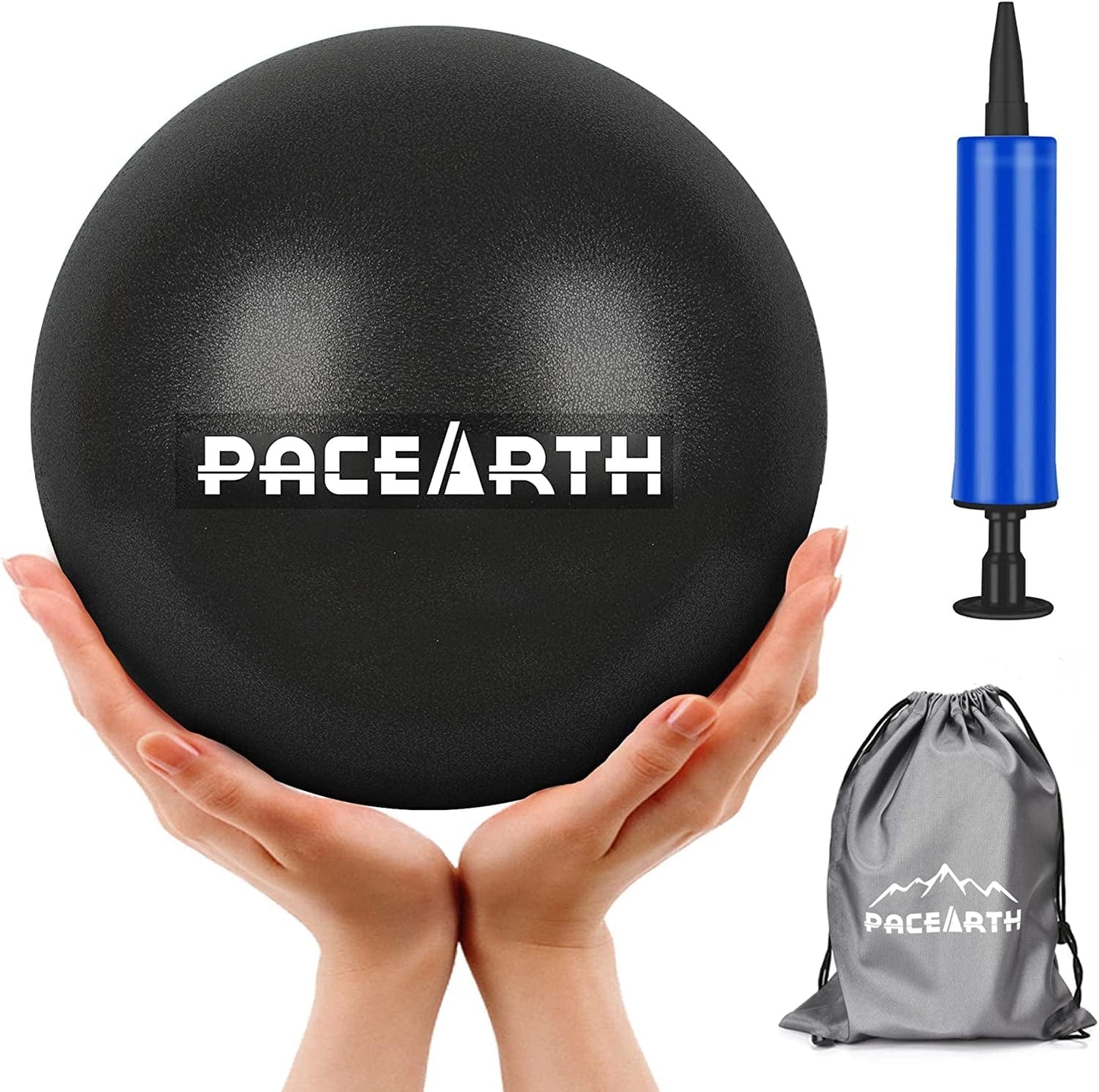 Small Exercise Ball, 9 Inch Pilates Ball, Barre Ball with Air Pump Yoga Mini Bender Ball for Balance, Core Training, Physical Therapy at Home Workout, Gym, Studio