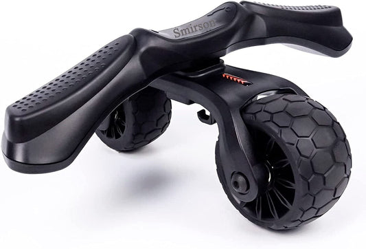 Smirson Foldable Ab Roller Wheel for Abs Workout, Knee Pad & Brake Pads Included