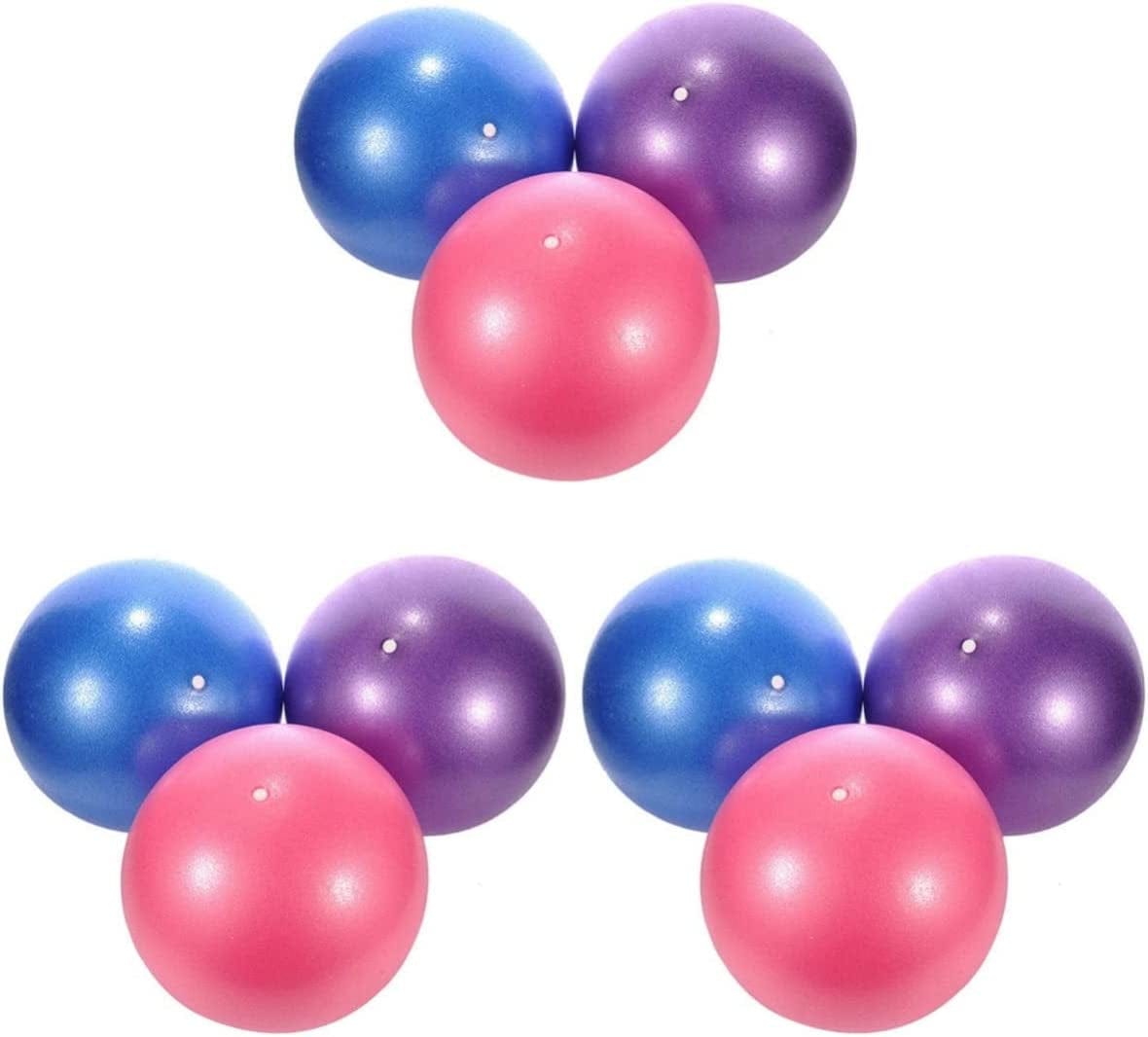 Sosoport 9Pcs Ball, Balance Endurance Swiss Workout Indoor Professional Ballrandom Improves with Abdominal Exercise Core Balls Workout, Yoga Trideer Physical, Barre Mini Safe Thick Anti