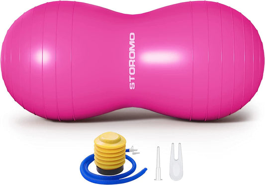 STOROMO Peanut Ball,Peanut Exercise Ball,Yoga Ball,Pregnancy Ball,Peanut Stability Ball,For Kids Therapy,Labor Birthing,Core Strength Training(Include Pump)