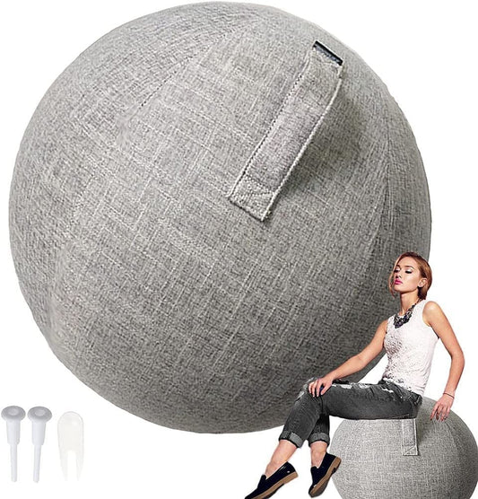 STZXDP 75Cm Durable Yoga Ball Cover, Gym Ball Cover Exercise Pilates Ball Cover,Sitting Ball Dustproof Covers Storage Bag with Carry Handle for Balance Stability Fitness 4,75CM