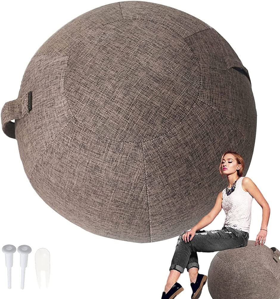 STZXDP 75Cm Durable Yoga Ball Cover, Gym Ball Cover Exercise Pilates Ball Cover,Sitting Ball Dustproof Covers Storage Bag with Carry Handle for Balance Stability Fitness 4,75CM