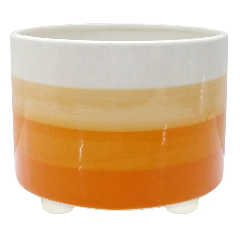 Catcci Sunny Club Indoor Orange Ombre Ceramic Planter, 8"