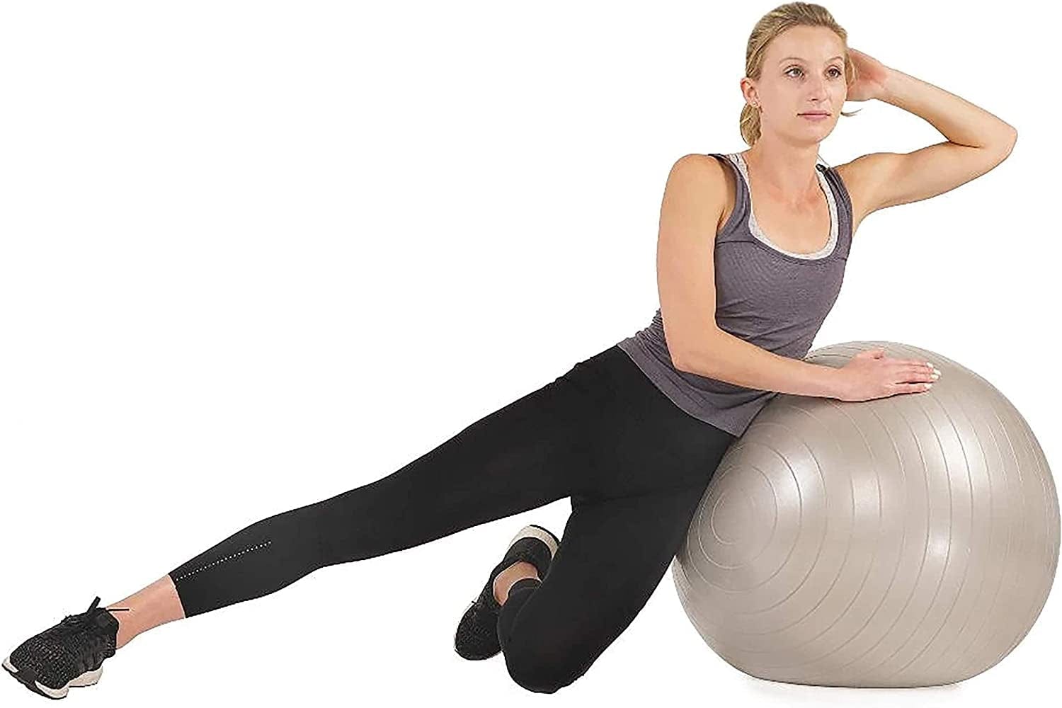 Sunny Health & Fitness Anti-Burst Gym Yoga Exercise Ball in 55 CM, 65 CM and 75 CM