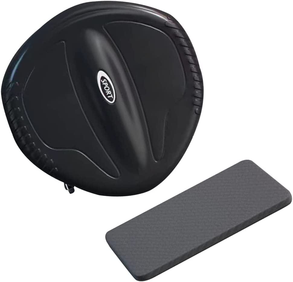 TRB Ab Machines for Home Abdominal Training, Ab Wheel Roller with Knee Mat Home Exercise Equipment for Men & Women, Sliding Disc Silent Infinity Hoop Exercise with 4 Wheel (Color : Orange)