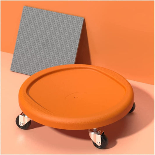 TRB Ab Roller Wheel for Abdominal Exercise, Exercise Equipment Ab Wheel Roller with Knee Mat, Home Ab Machine Infinity Hoop Workout Sliding Disc Gym Equipment for Women Men (Color : Orange)