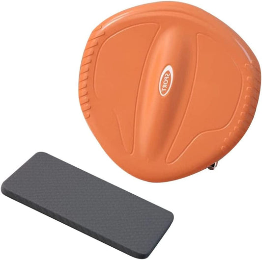 TRB Ab Wheel Roller Home Exercise Equipment for Men & Women with Knee Mat, Ab Machines for Home Abdominal Training, Sliding Disc Silent Infinity Hoop Exercise with 4 Wheel (Color : Orange)