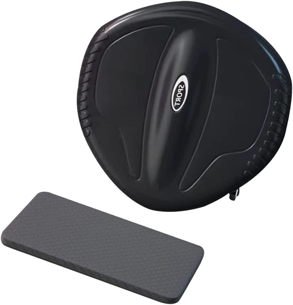 TRB Ab Wheel Roller Home Exercise Equipment for Men & Women with Knee Mat, Ab Machines for Home Abdominal Training, Sliding Disc Silent Infinity Hoop Exercise with 4 Wheel (Color : Orange)