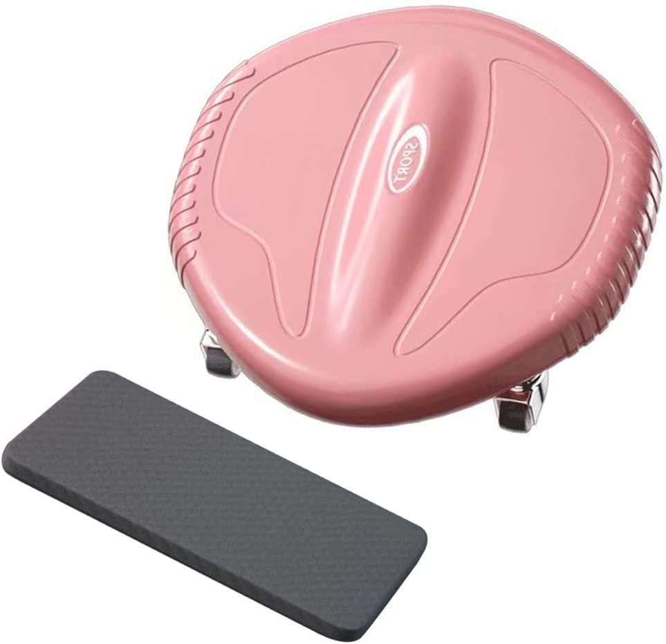 TRB Ab Wheel Roller Home Exercise Equipment for Men & Women with Knee Mat, Ab Machines for Home Abdominal Training, Sliding Disc Silent Infinity Hoop Exercise with 4 Wheel (Color : Orange)