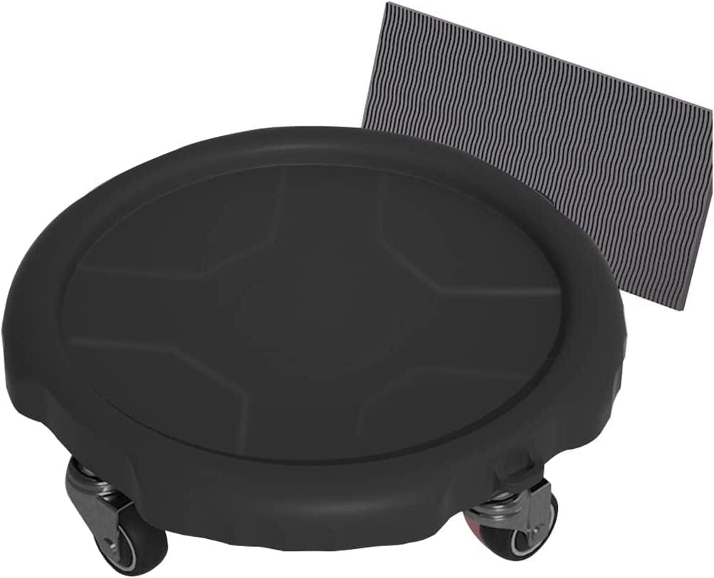 TRB Ab Wheel Roller with Knee Mat, Exercise Equipment Ab Roller Side Shaper Ab Machine for Home, Infinity Hoop Workout Sliding Disc Fitness Mute Gym Equipment for Adults (Color : Black)