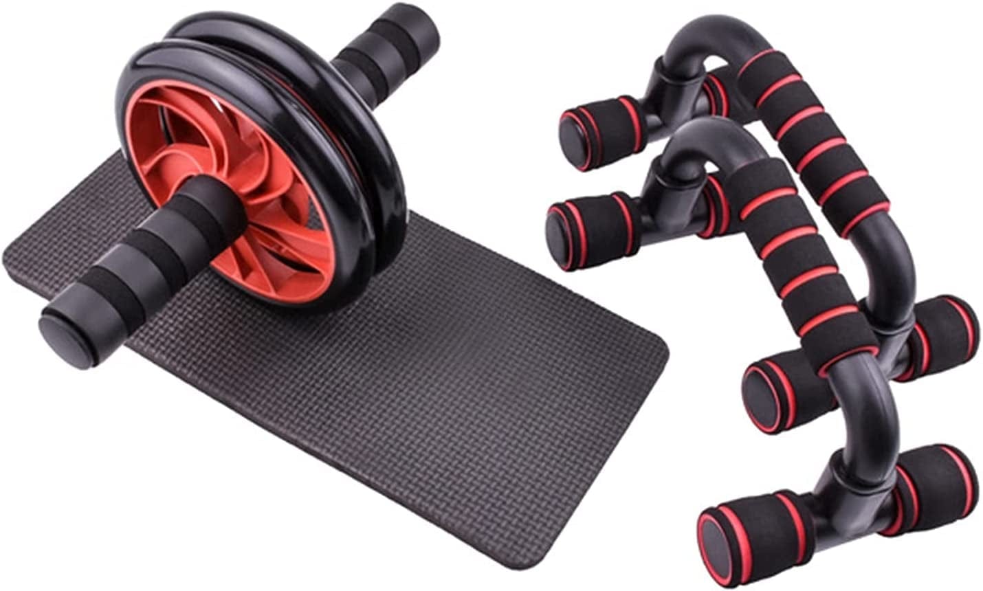 WAGLOS Jump Rope Resistance Bands Push up Stand Bar Abdominal Wheel AB Roller Grip Strength Home Gym Abdominal Muscle Training Fitness Home Gym Abdominal Training Roller (Color : Orange)