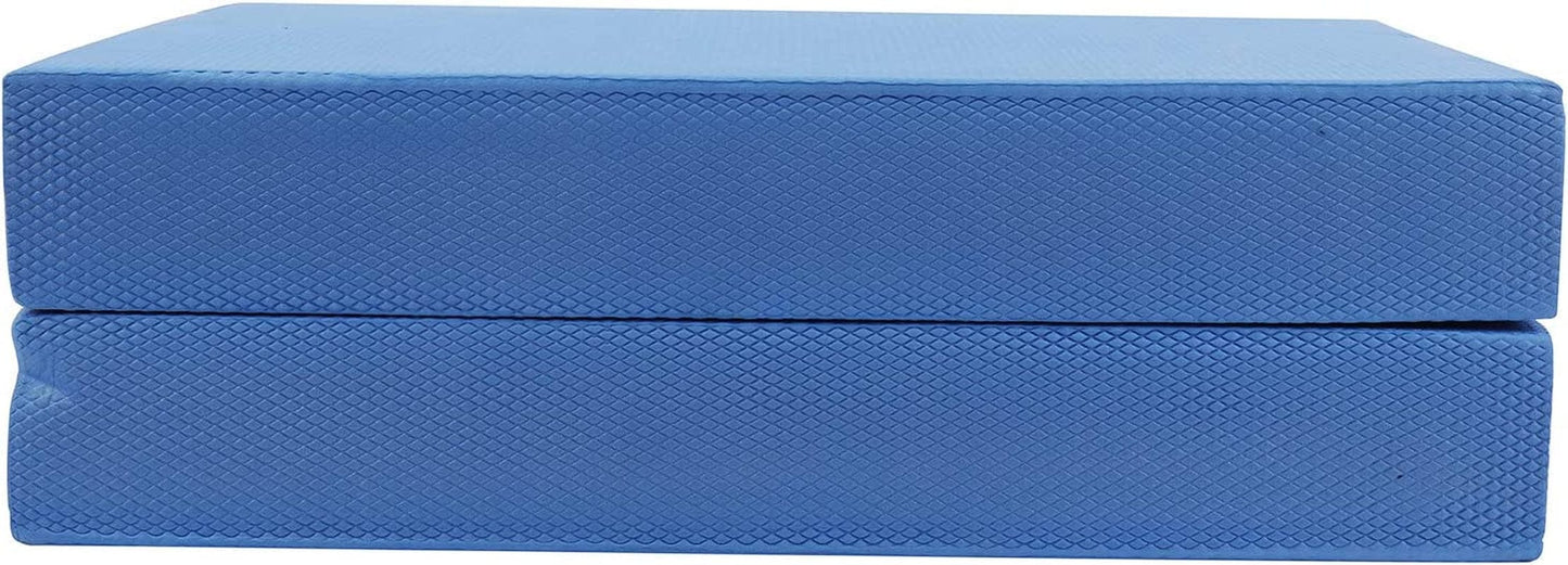 Xmsound Balance Pad, Balancing Foam Pad, Large Yoga Foam Cushion Exercise Mat, Knee Pad for Fitness and Stability, Stretching, Pilates, Great Meditating and Cushion Pad (Blue)