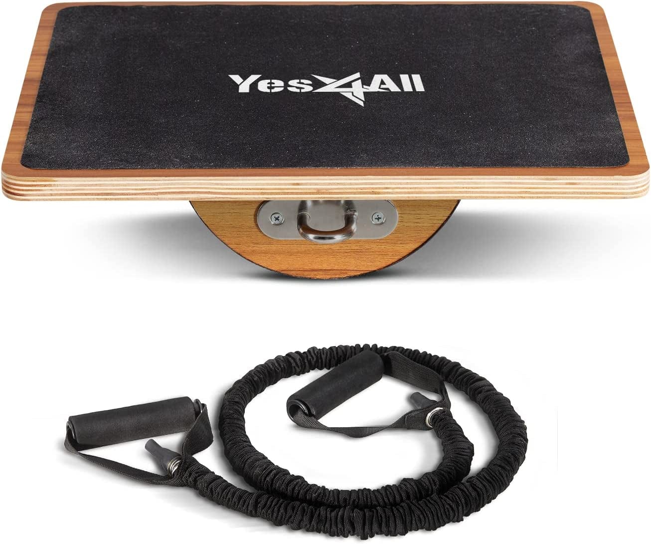 Yes4All Professional Rocker Balance Board for Physical Therapy - 17.5” Rocker Board, Rocker Wooden Balance Board for Standing Desk & Rehabilitation Exercises, Support up to 350Lbs