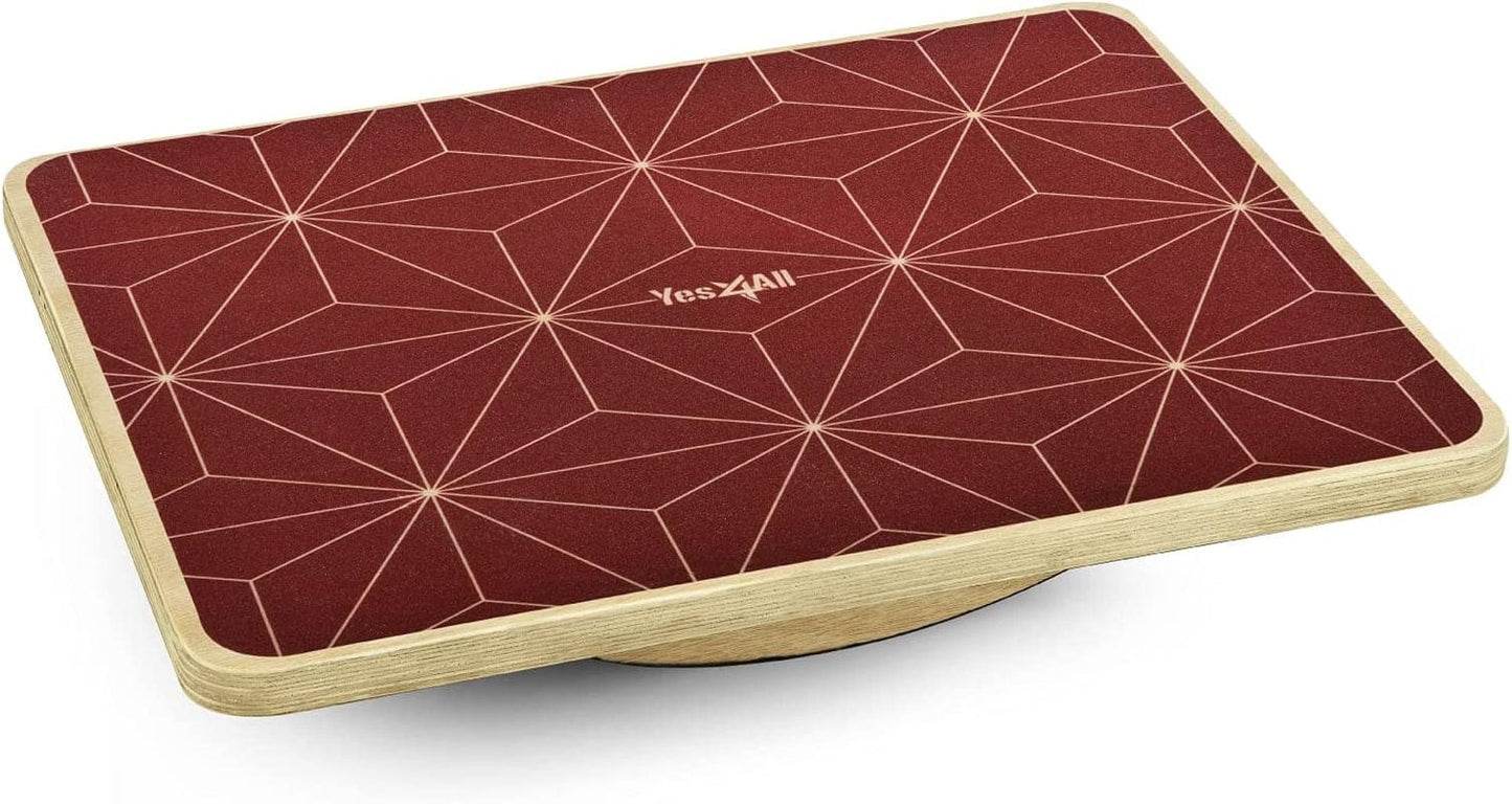 Yes4All Professional Rocker Balance Board for Physical Therapy - 17.5” Rocker Board, Rocker Wooden Balance Board for Standing Desk & Rehabilitation Exercises, Support up to 350Lbs