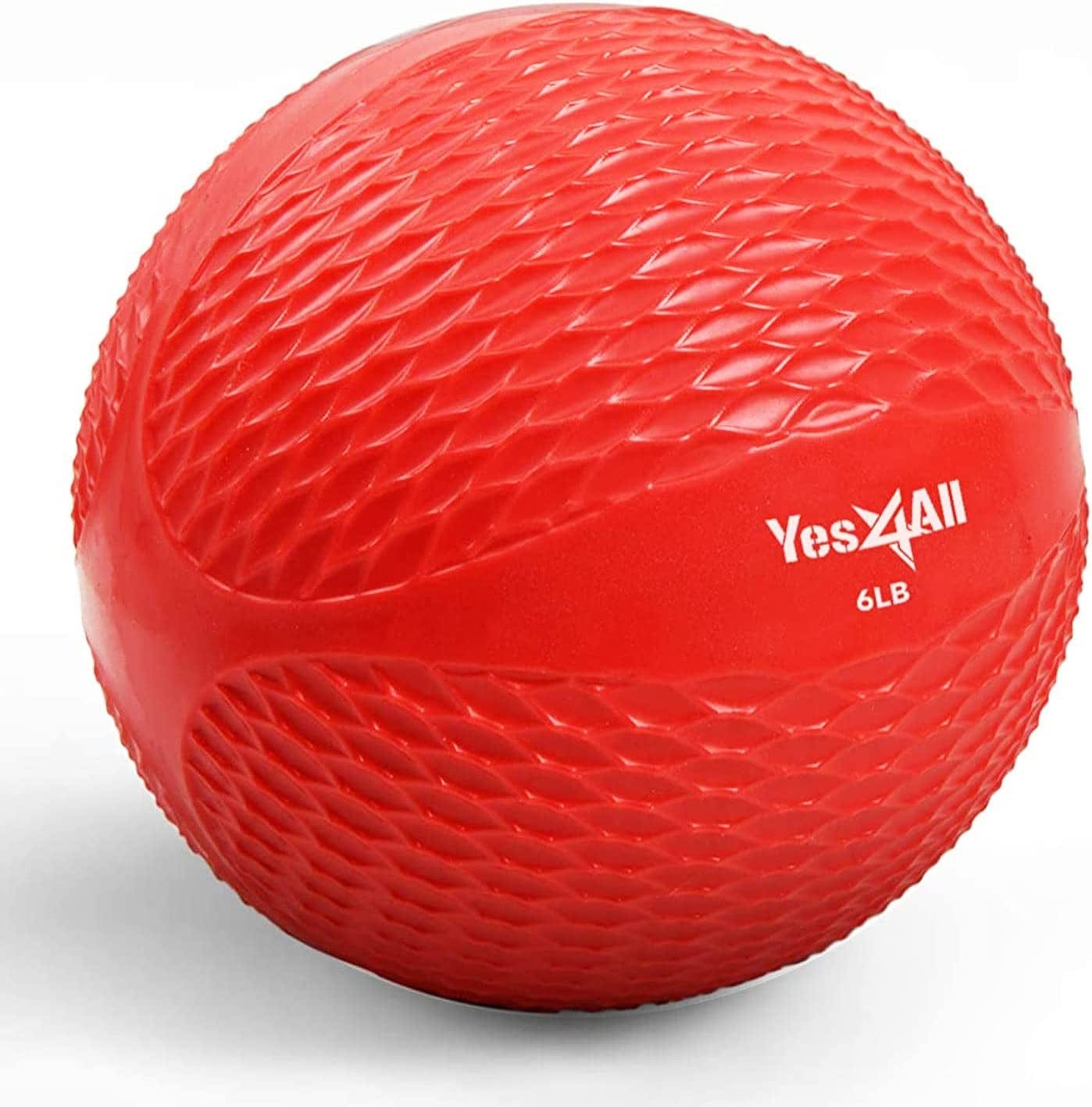 Yes4All Toning Ball (Marble/Diamond Grip/Smooth) - Soft Weighted Medicine Ball for Pilates, Yoga and Fitness