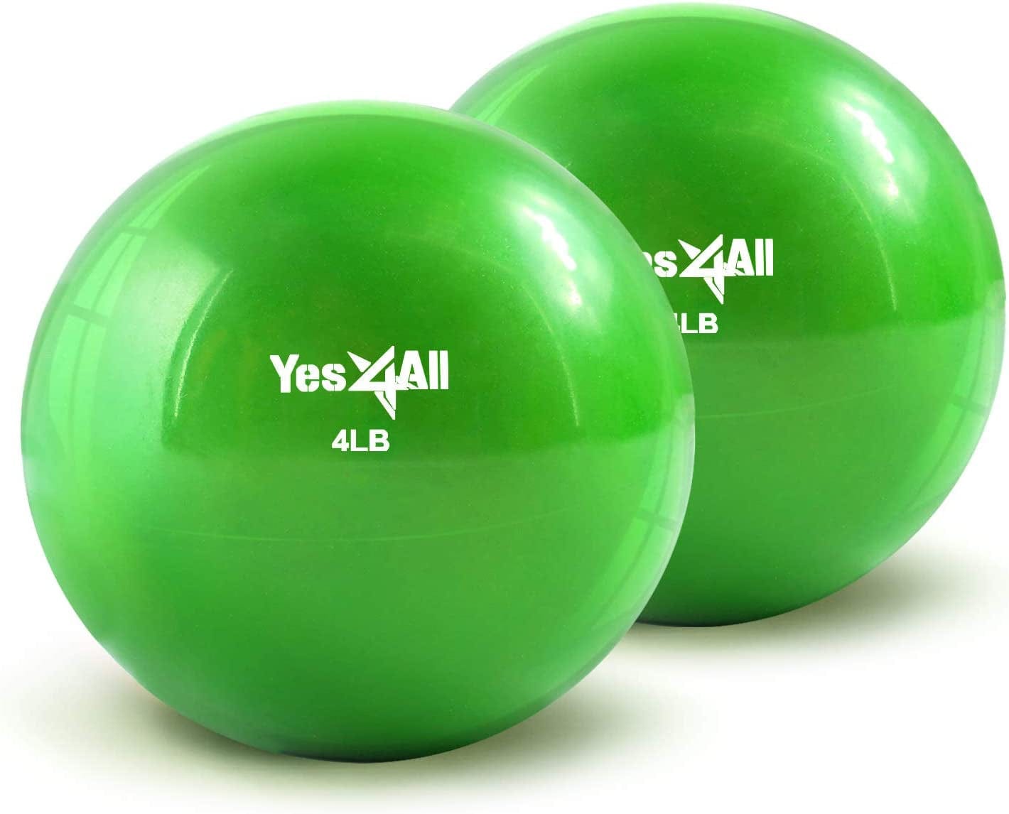 Yes4All Toning Ball (Marble/Diamond Grip/Smooth) - Soft Weighted Medicine Ball for Pilates, Yoga and Fitness