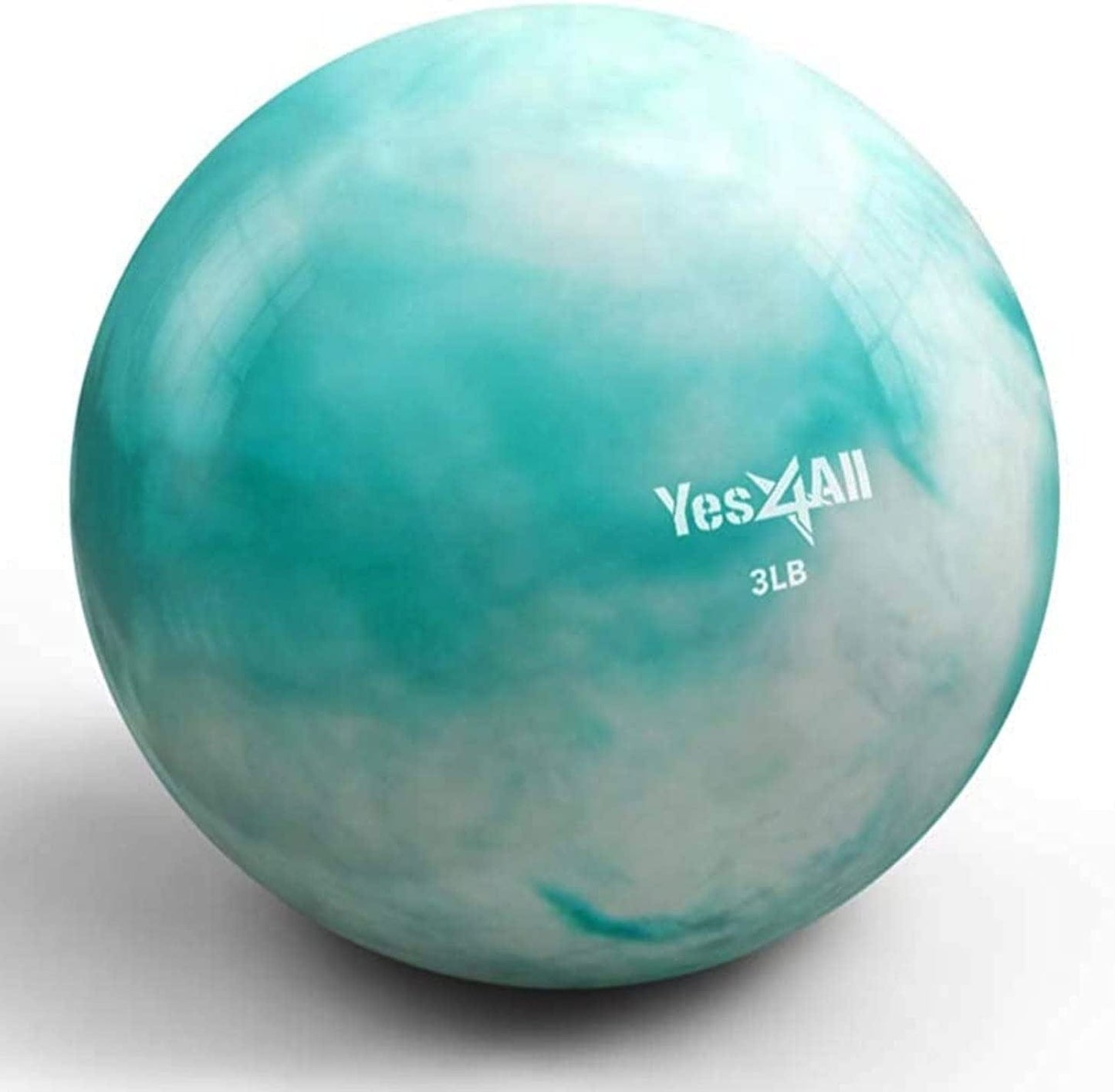 Yes4All Toning Ball (Marble/Diamond Grip/Smooth) - Soft Weighted Medicine Ball for Pilates, Yoga and Fitness