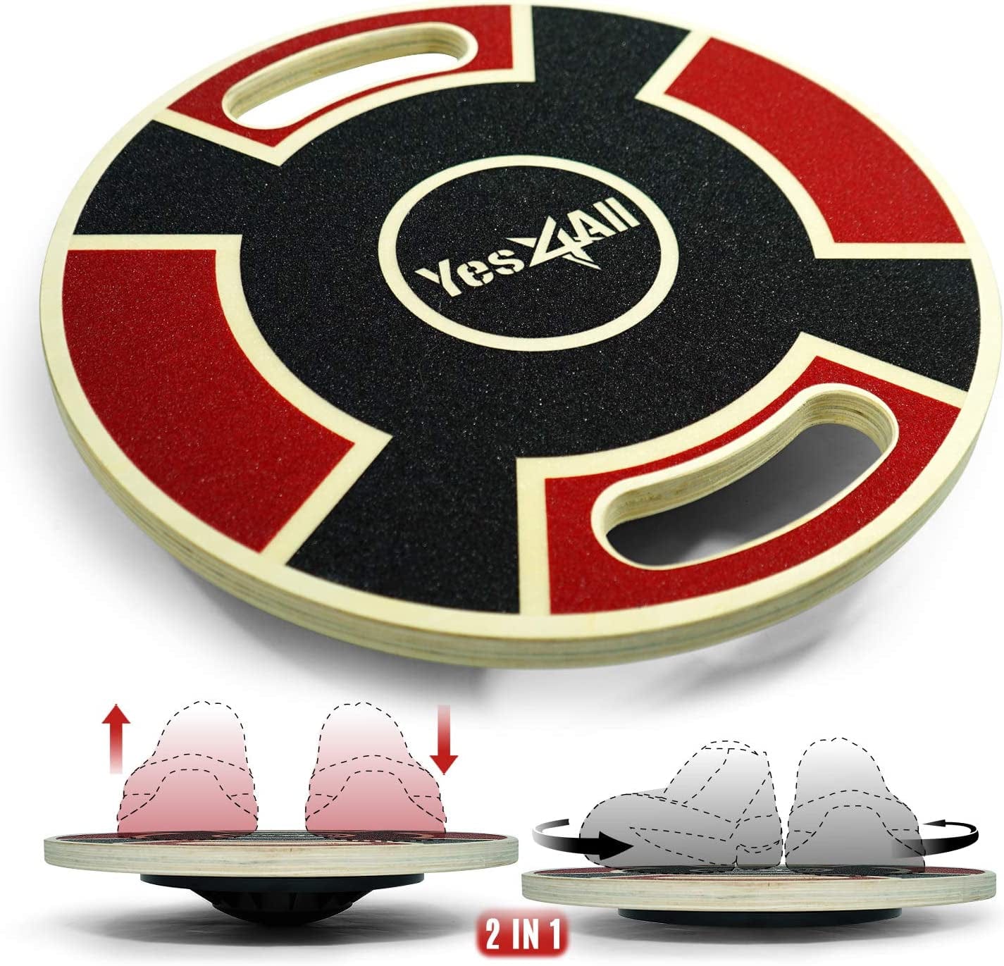 Yes4All Wooden Wobble Balance Board