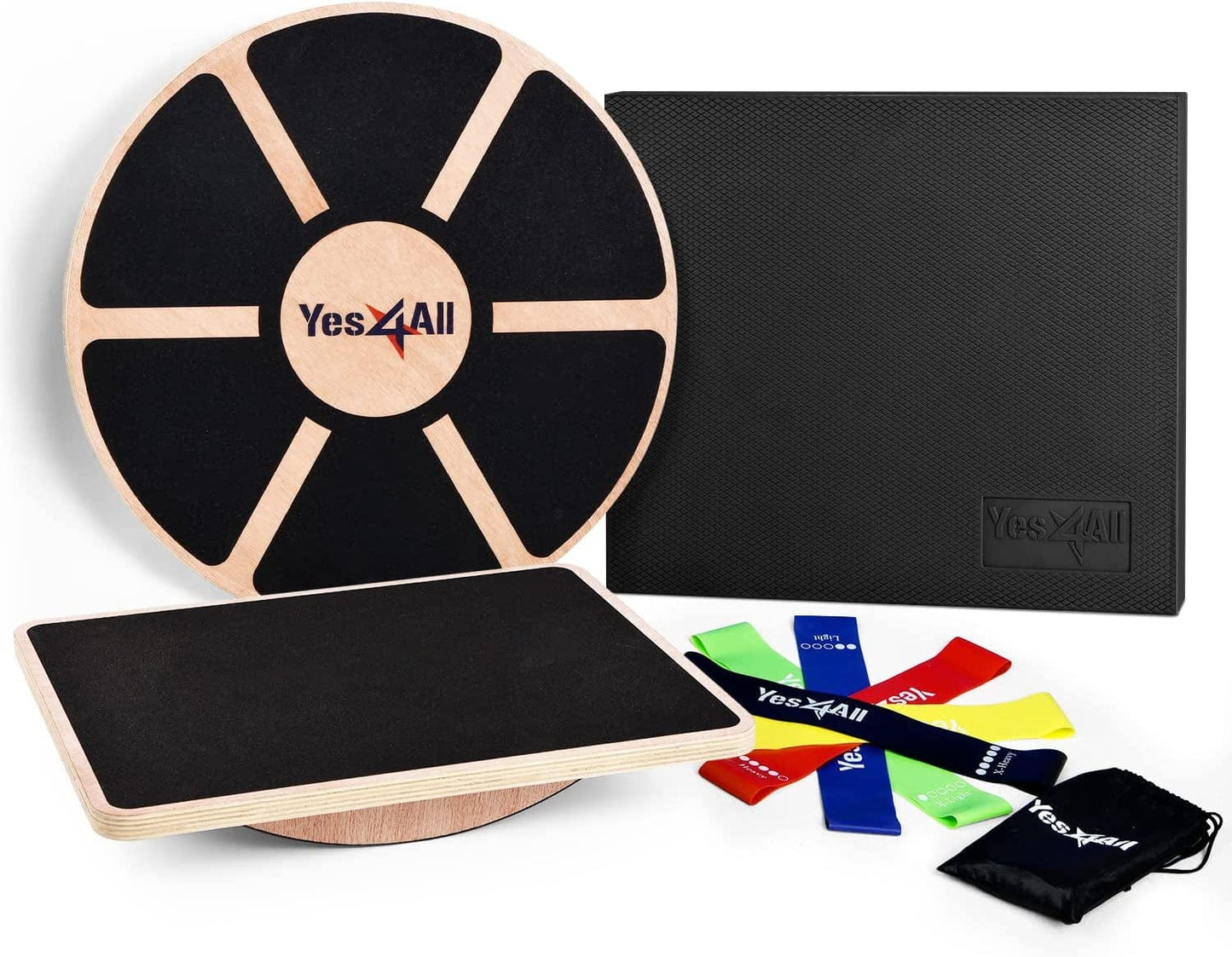 Yes4All Wooden Wobble Balance Board