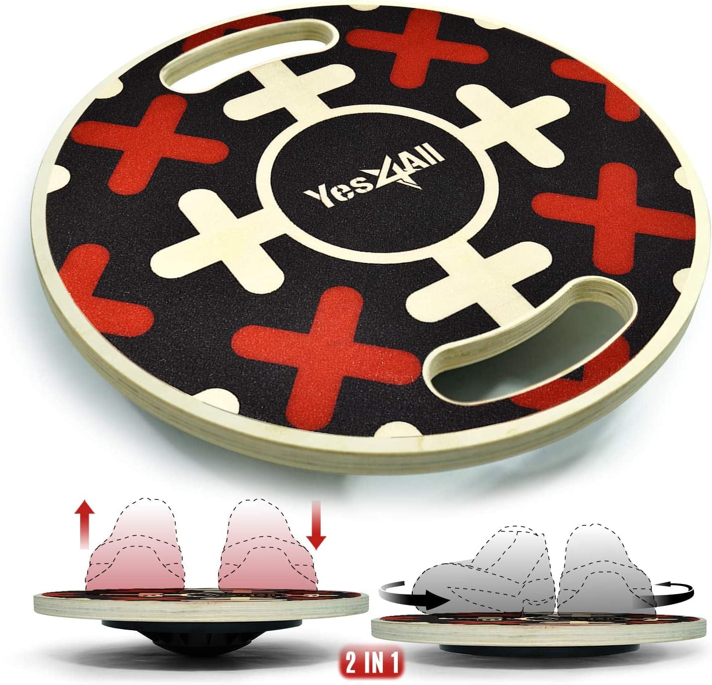 Yes4All Wooden Wobble Balance Board