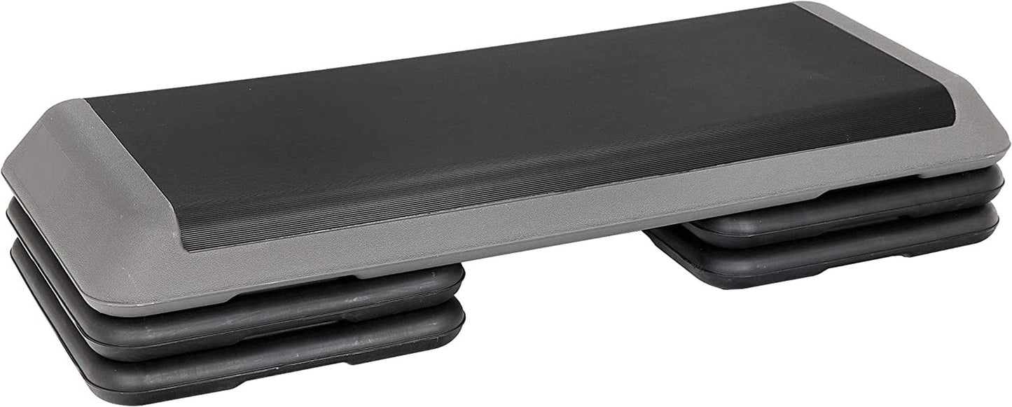 ZENY 43'' Exercise Aerobic Step Platform Adjustable Fitness Stepper with 4 Detachable Risers Fitness Workout Stepper for Home Gym Cardio Strength & Training