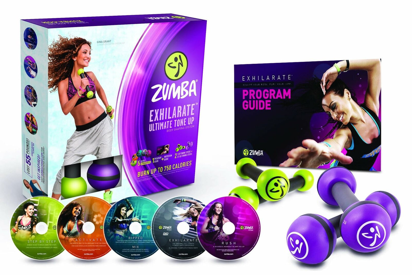 Zumba Exhilarate Ultimate Tone Up DVD & Toning Sticks